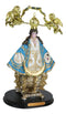 Our Lady of San Juan De Los Lagos Golden Crown And Angels Regal Blue Figurine