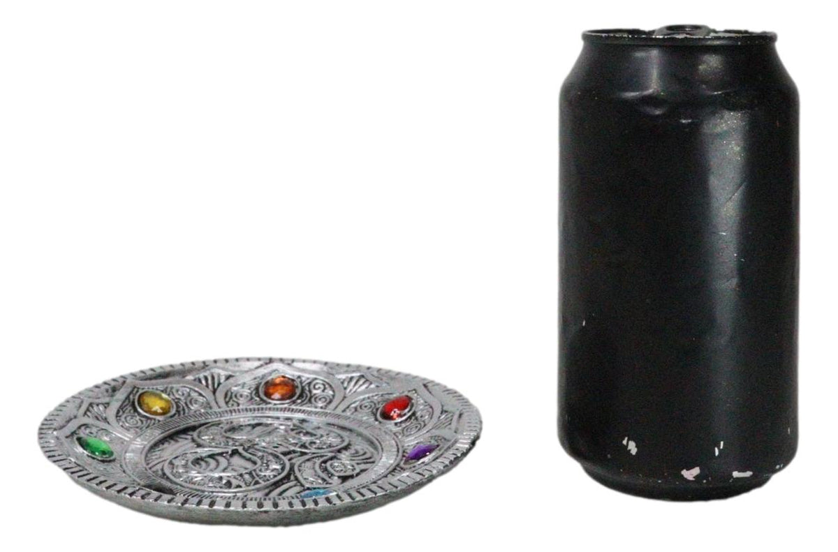 Feng Shui Buddha Ohm Symbol Lotus Mandala With 7 Chakra Gems Incense Burner - Ebros Gift