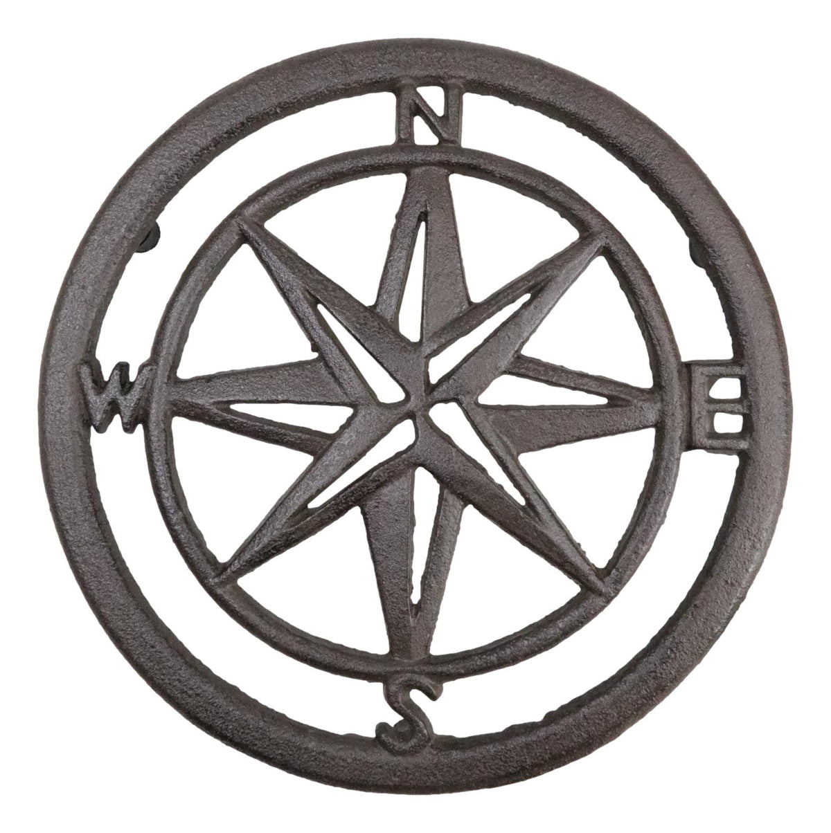 Rustic Cast Iron Polaris Northern Star Table Or Wall Trivet Symbol Of Good Luck