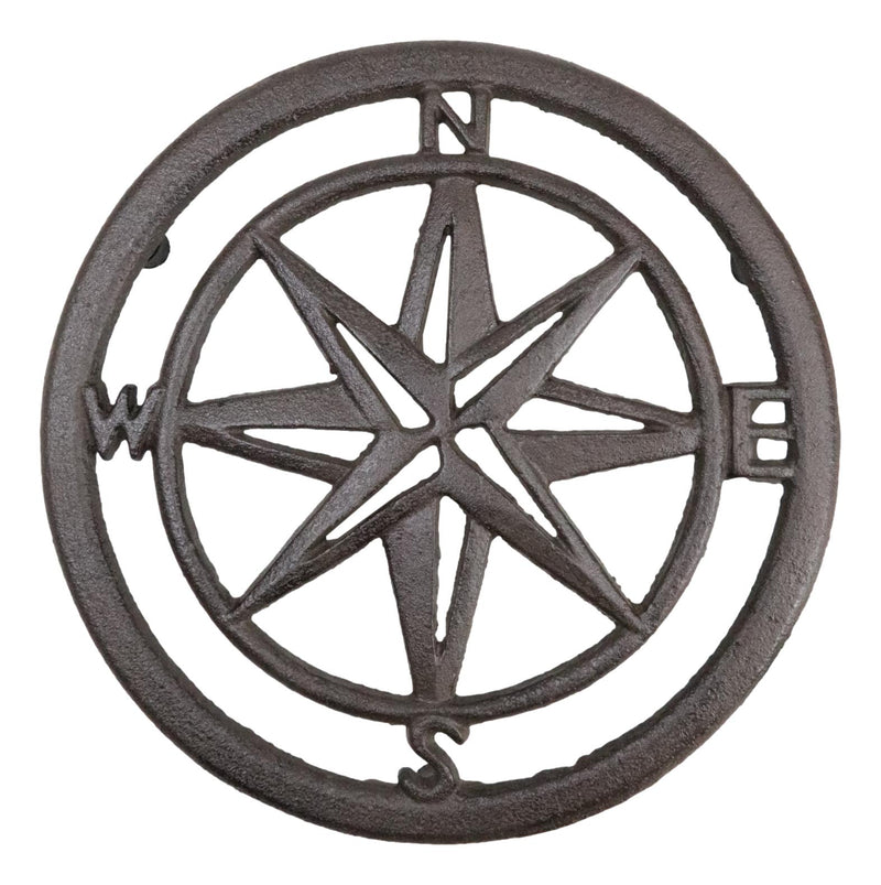Rustic Cast Iron Polaris Northern Star Table Or Wall Trivet Symbol Of Good Luck