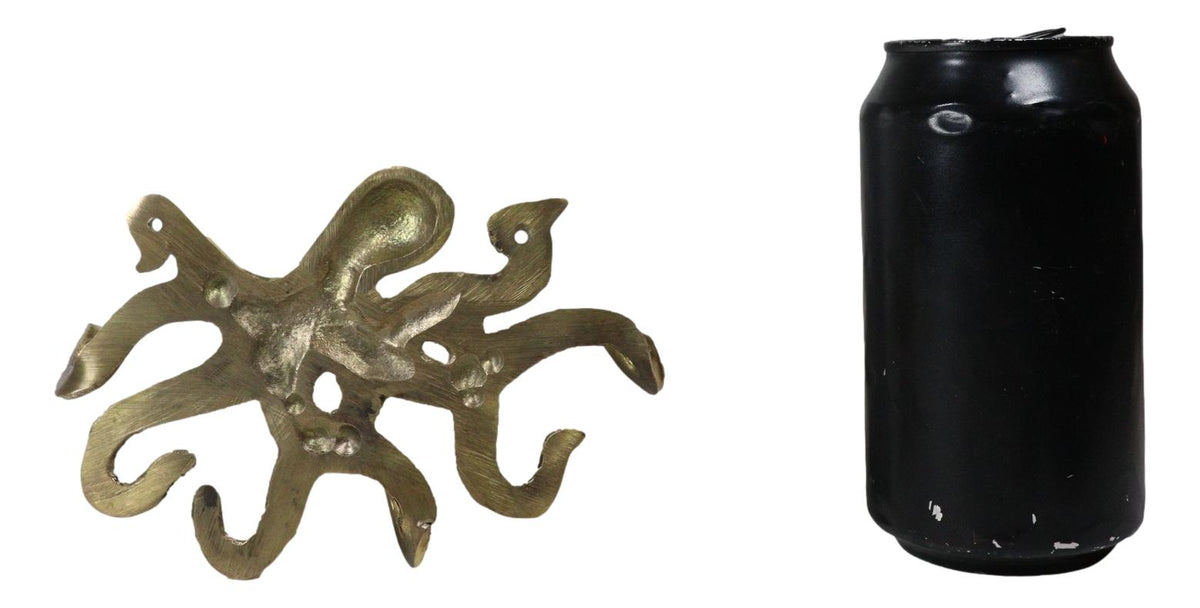 Brass Metal Nautical Marine Deep Sea Octopus Decorative Wall Plaque Figurine