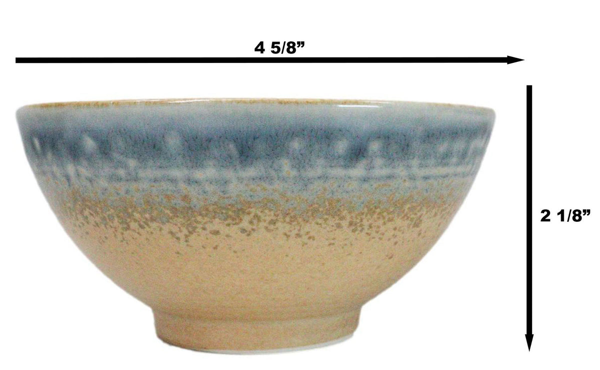 Pack Of 6 Blue River Ao Nagashi Collection Small Rice Soup Appetizer Bowls 10oz