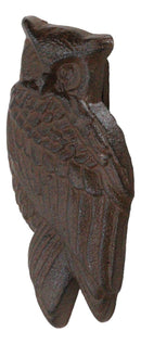 Cast Iron Metal Rustic Country Forest Nocturnal Owl Bird Door Knocker Sculpture