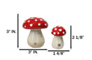 Bright Red White Polkadots Toadstool Mushrooms Pair Salt And Pepper Shakers