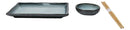 Seikai Sky Porcelain Sushi Plates Sauce Dishes Chopsticks Dinnerware Set For 2