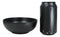 Pack Of 6 Modern Matte Black Melamine Round Appetizer Rice Shallow Bowls 16oz