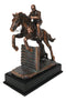 Equestrian Racing Galloping Horse with Jockey Bronze Electroplated Figurine