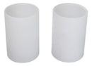 Ebros Pack Of 2 White Glass Cylinder Replacement For Oil Warmer Heating Bulbs