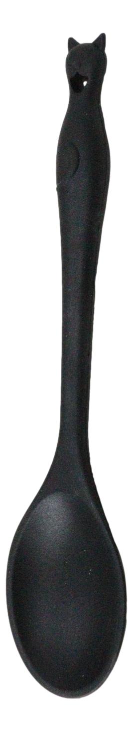 Wicca Gothic Witch Feline Cat Silicone Cooking Baking Chef Kitchen Utility Spoon - Ebros Gift