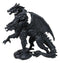 Legends Of Hercules Fantasy Five Headed Dragon Hydra Faux Stone Figurine 8"H