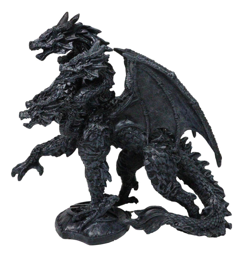 Legends Of Hercules Fantasy Five Headed Dragon Hydra Faux Stone Figurine 8"H