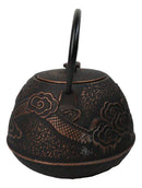 Bonrze Oriental Dragon Design Large Cast Iron Tetsubin Teapot 40oz Tea Pot