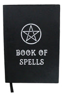 The Book Of Spells Pentagram Circle A5 Lined Pages Velvet Cover Journal Book