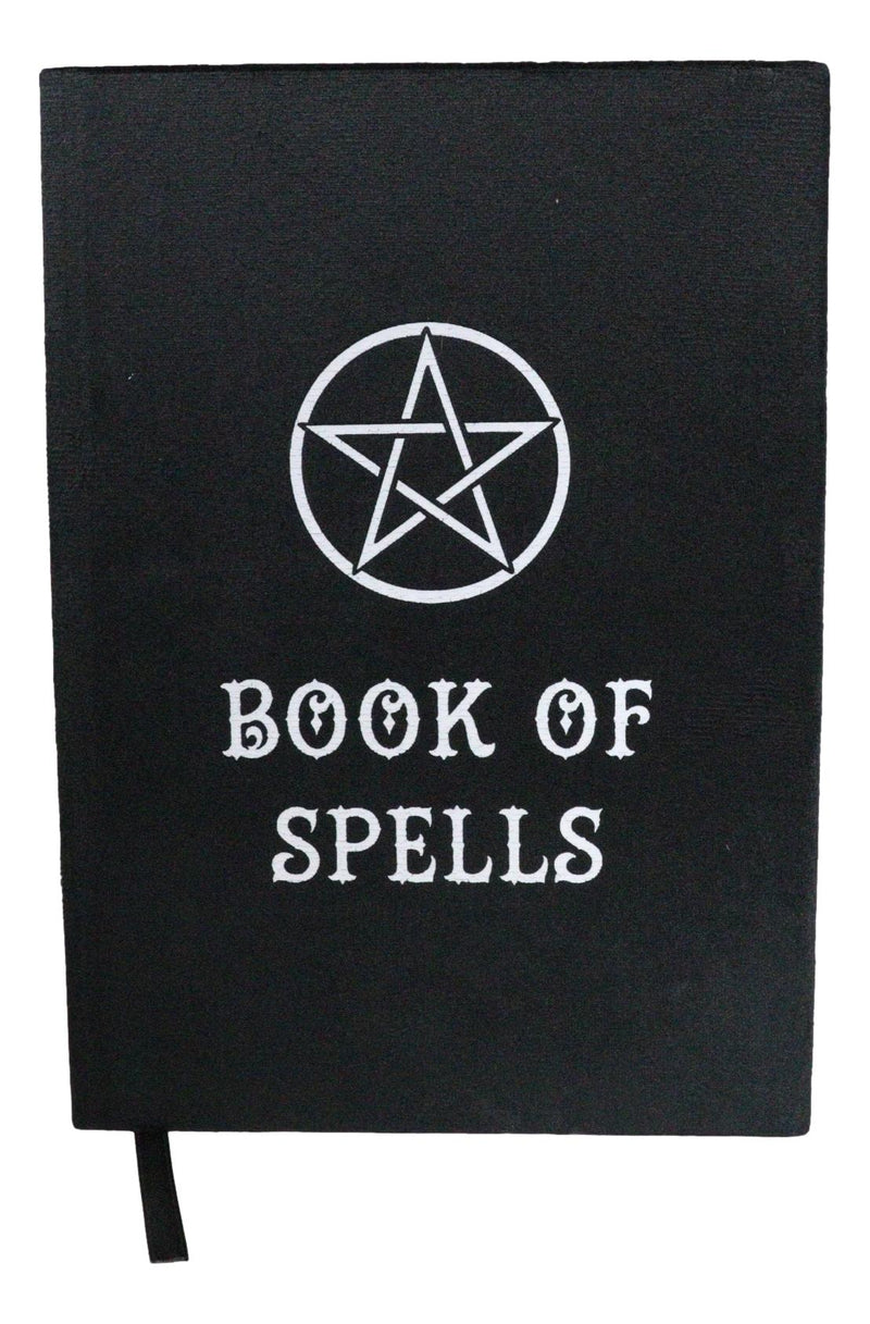 The Book Of Spells Pentagram Circle A5 Lined Pages Velvet Cover Journal Book
