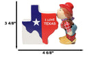 Western Cowgirl Kissing I Love Texas Sign Ceramic Salt And Pepper Shakers Set