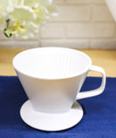 White Porcelain Artisan Coffee Maker Pour Over Dripper Filter Cup Top Part