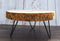 Unfinished Natural Wood Bark Round Slice with Metal Legs Pedestal Stand 9"D