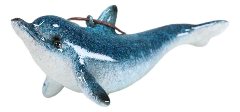 Set Of 6 Nautical Blue Dolphins Ocean Marine Wall Hanging Decor Tree Ornaments