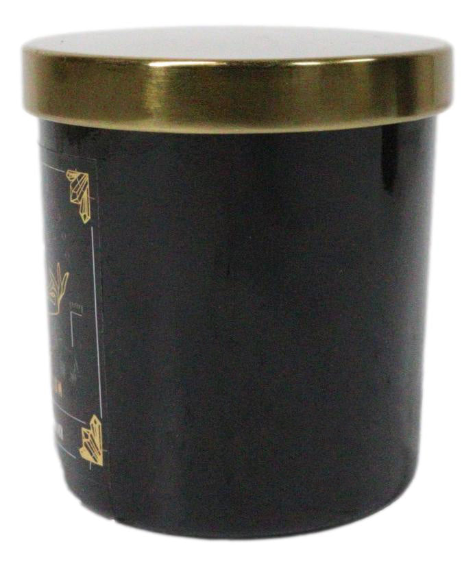 Wicca Witchcraft Mystic Tarot The Moon Black Opium Scented Candle With Gold Lid