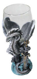 Ruth Thompson Elemental Dragon Omega Blade Sword Glass Wine Goblet Chalice Cup