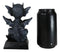 Fantasy Black Onyx Koan Cartoon Chibi Dragon Figurine Dragon With Girl Tattoo