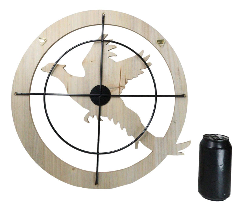 Rustic Pheasant Bird Hunting in Scope Crosshairs Hunting MDF Wood Wall Decor