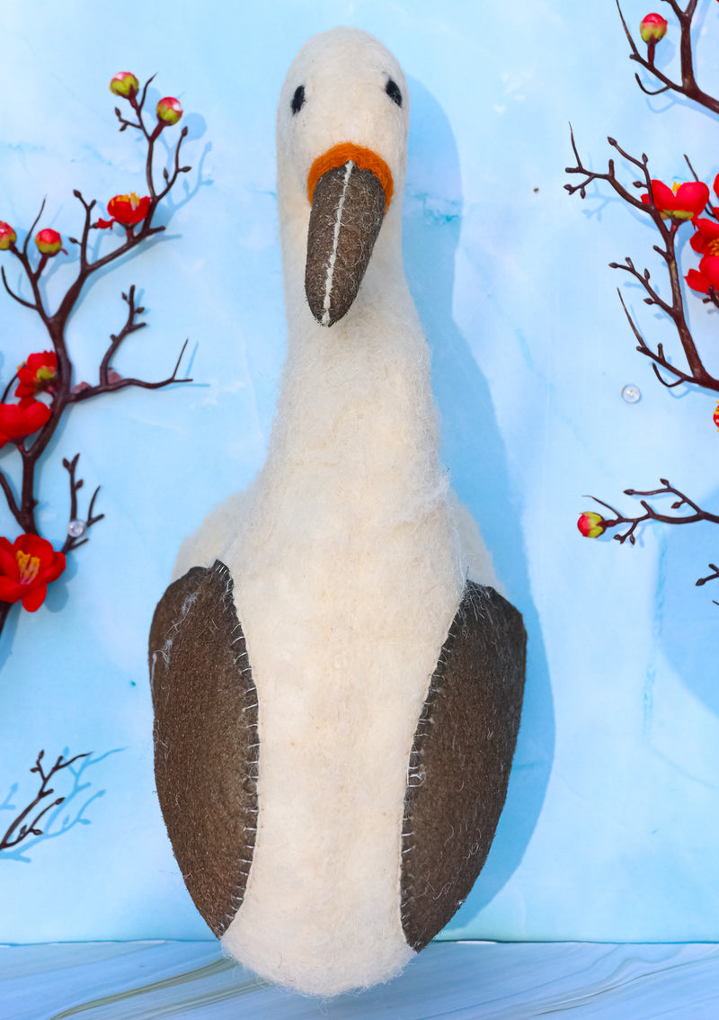 Adorable Animal Country Swan Bird Whimsical Soft Plush Doll Wall Head Decor