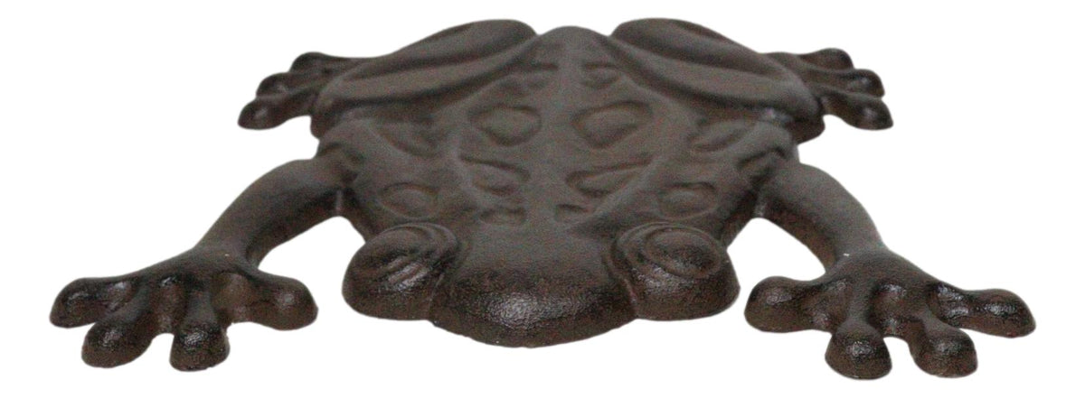 Pack Of 3 Cast Iron Amphibian Tree Frog Garden Stepping Stone Pave Foot Steps - Ebros Gift