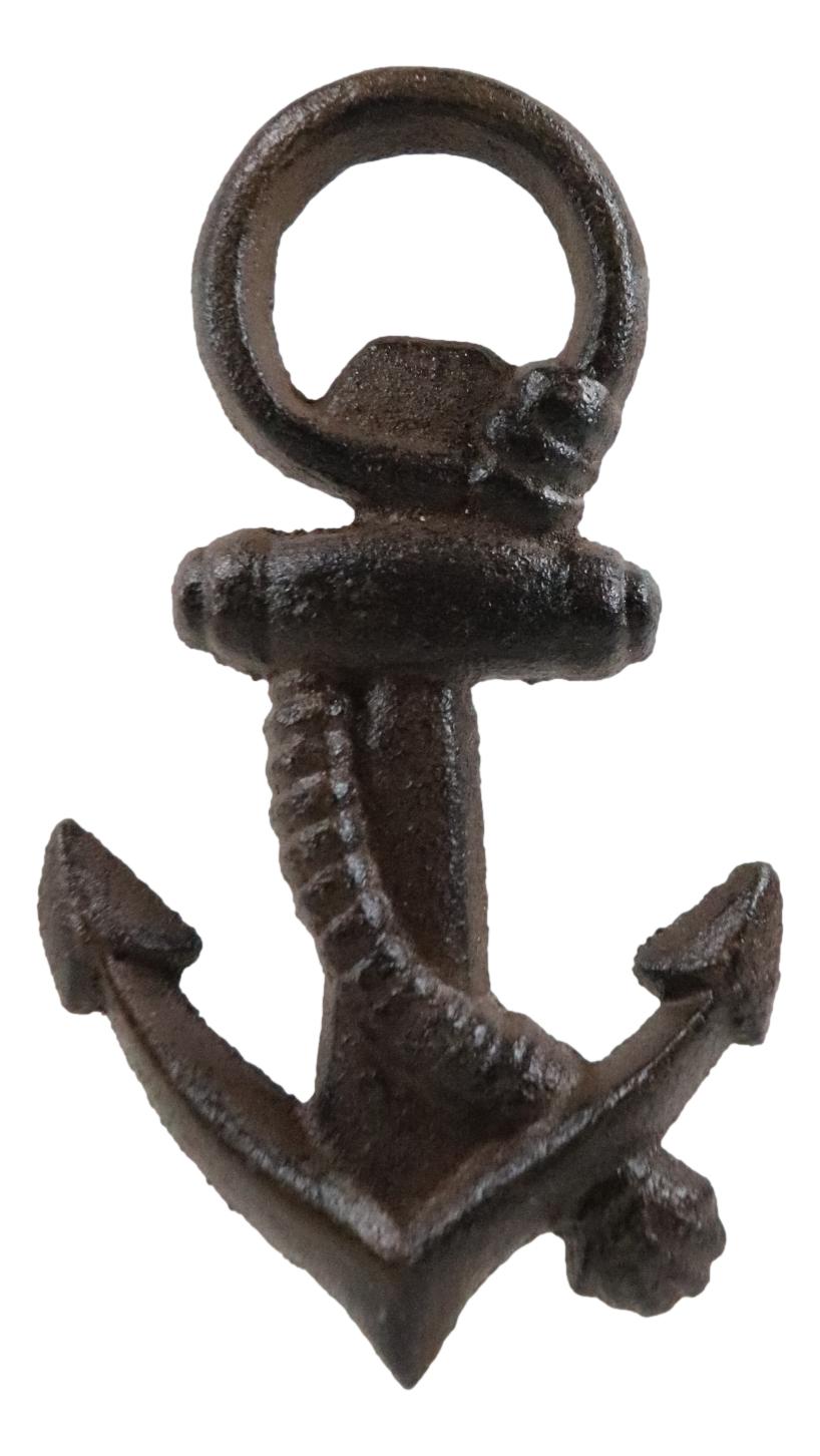 Rustic Cast Iron Nautical Coastal Marine Ship Anchor Beer Bottle Opener Set Of 4