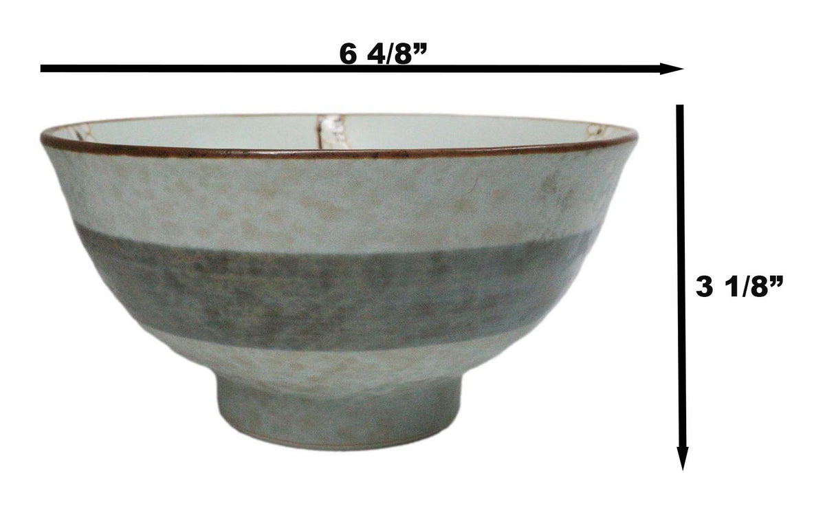 Made In Japan Ceramic Soushun Sakura Cherry Blossoms Medium Tayo Bowls 20oz