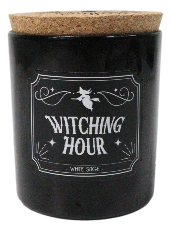 Wicca Midnight Ritual Witching Hour White Sage Pillar Candle Home Fragrance
