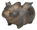 Rustic Country Farm Hog Heavens Angel Wings Pig Decorative Vase Planter Pot