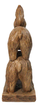 Forest Black Bears & Squirrel Totem Figurine Faux Wood Stacked Woodland Animals