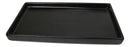 Pack Of 6 Black Kokuyo Ceramic Rectangular Sushi Plate Raised Straight Edge