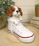 Ebros 'Paw-Star' Pups King Charles Spaniel in Sneaker with Glass Eyes Figurine