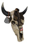 Patriotic Fallen Soldier Helmet Rifle Boots Dogtags Veteran Cow Skull Wall Decor