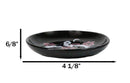 Ceramic Gothic Wicca Pink Floral Roses Serpentine Snake Apothecary Trinket Dish