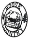 24" Rustic Western Moose Country By Mountains Pine Forest Metal Wall Circle Sign