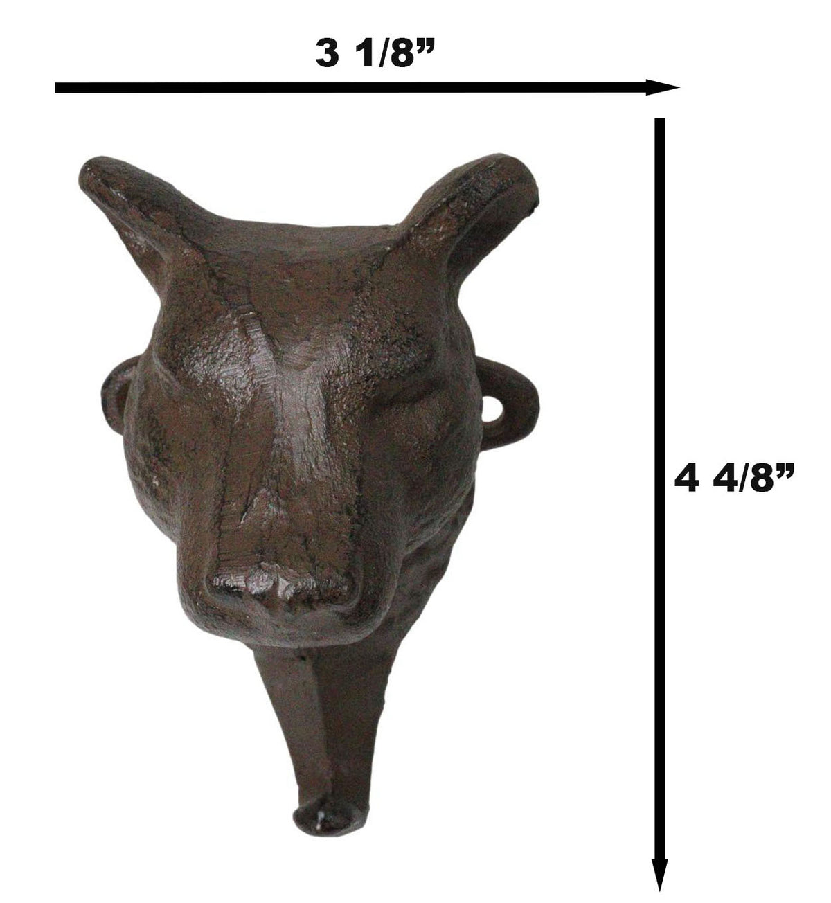 Pack Of 2 Cast Iron Rustic Forest Black Bear Wall Hook Sculptures For Coats Keys