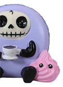 Furrybones Ronny The Lavender Purple Macaron With Coffee Cup Furry Bone Figurine