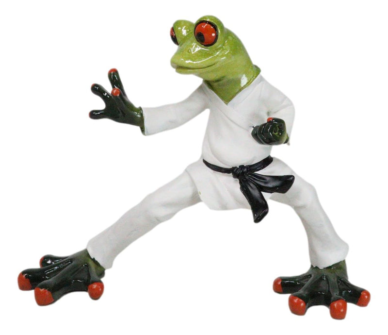 Toad Chop Karate Kid Black Belt Green Frog Martial Arts Warrior Figurine