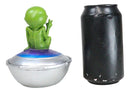 UFO Green Extra Terrestrial Roswell Alien On Spaceship Trinket Box Figurine