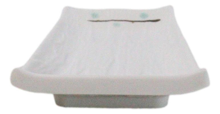 Set Of 6 Modern Yukino Hana Snowflakes Melamine Rectangular Sushi Plates 8.5"L
