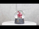 Fantasy Celtic Quadrilateral Knotwork Red Volcano Dragon Water Globe Figurine