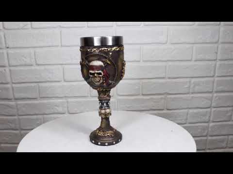 Pirate Skull Wine Goblet | Ebros Gift