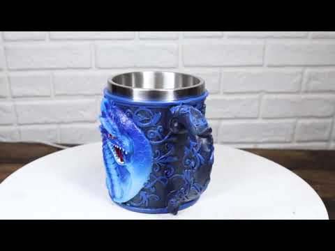 Blue Ice Dragon Tankard Mug | Ebros Gift