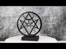 Wicca Spiritualism Mystic Unicursal Hex Pentagram Metal Votive Candle Holder