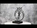 Wicca Danu Spiral Goddess Triple Moon Metal Votive Tea Light Candle Holder