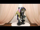 Large Hyperion Rainbow Armored Dragon With Excalibur Sword Letter Opener Decor
