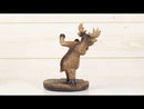Rustic Western Whimsical Elk Moose Standing On Tree Ring Cell Phone Holder Stand